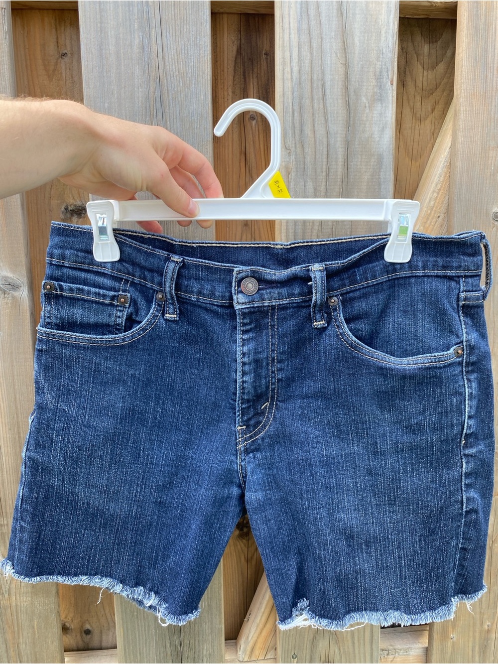 Levi's Dark Blue Denim Cutoff Shorts
